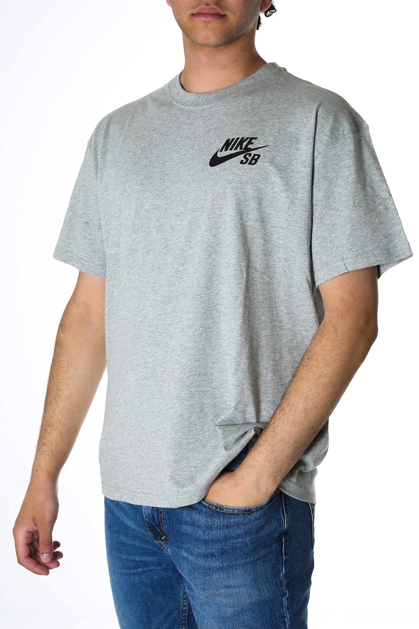 Nike SB Logo Skate Tee Grey Heather