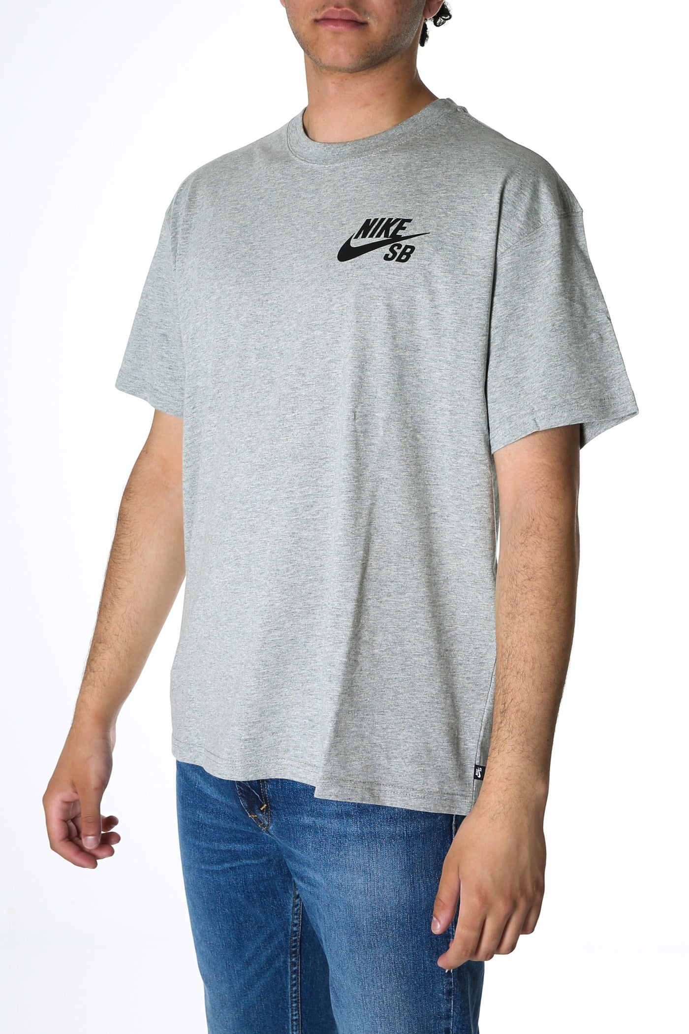 Nike SB Logo Skate Tee Grey Heather