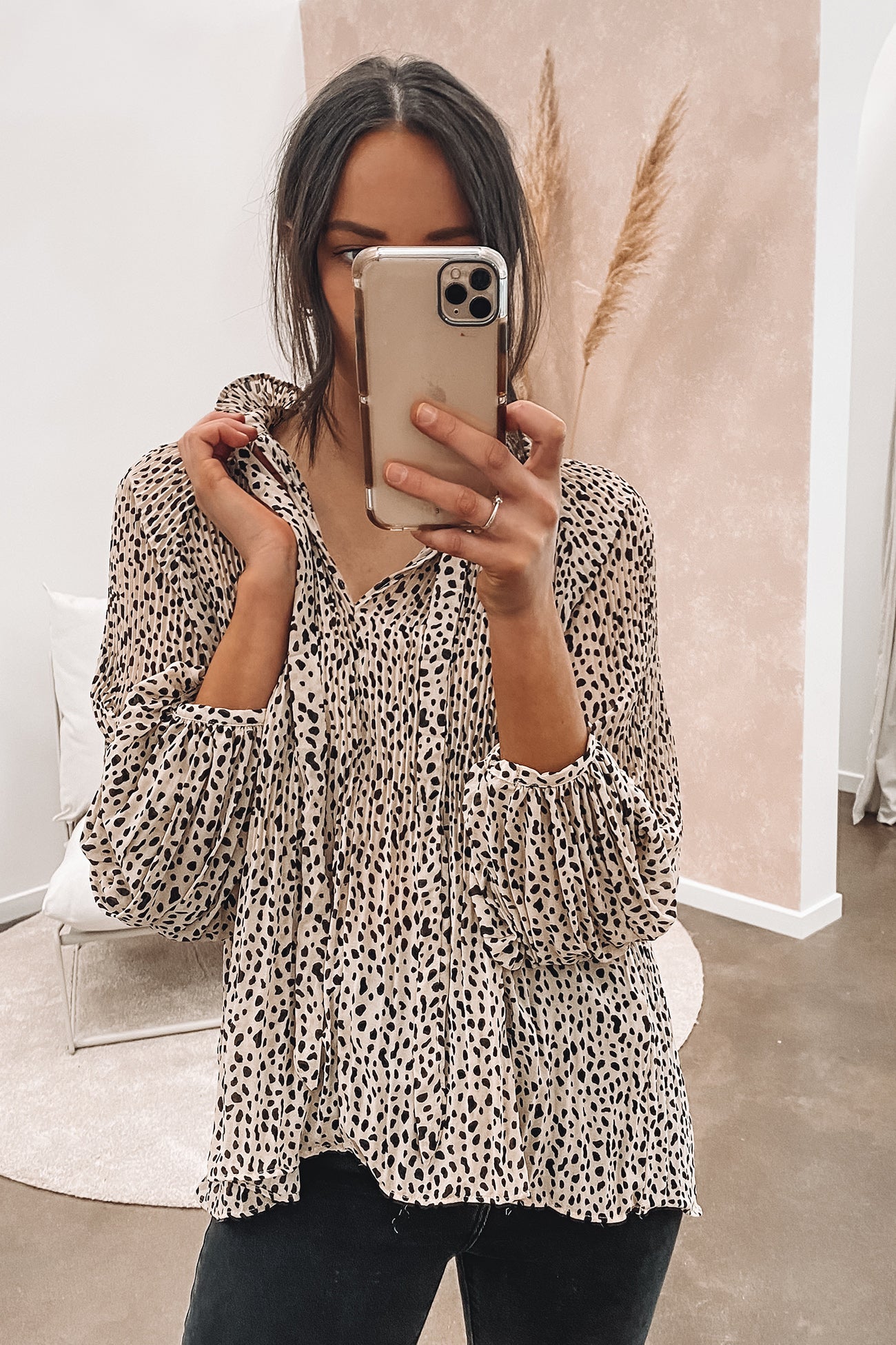 Dakota Top Leopard Print Tan