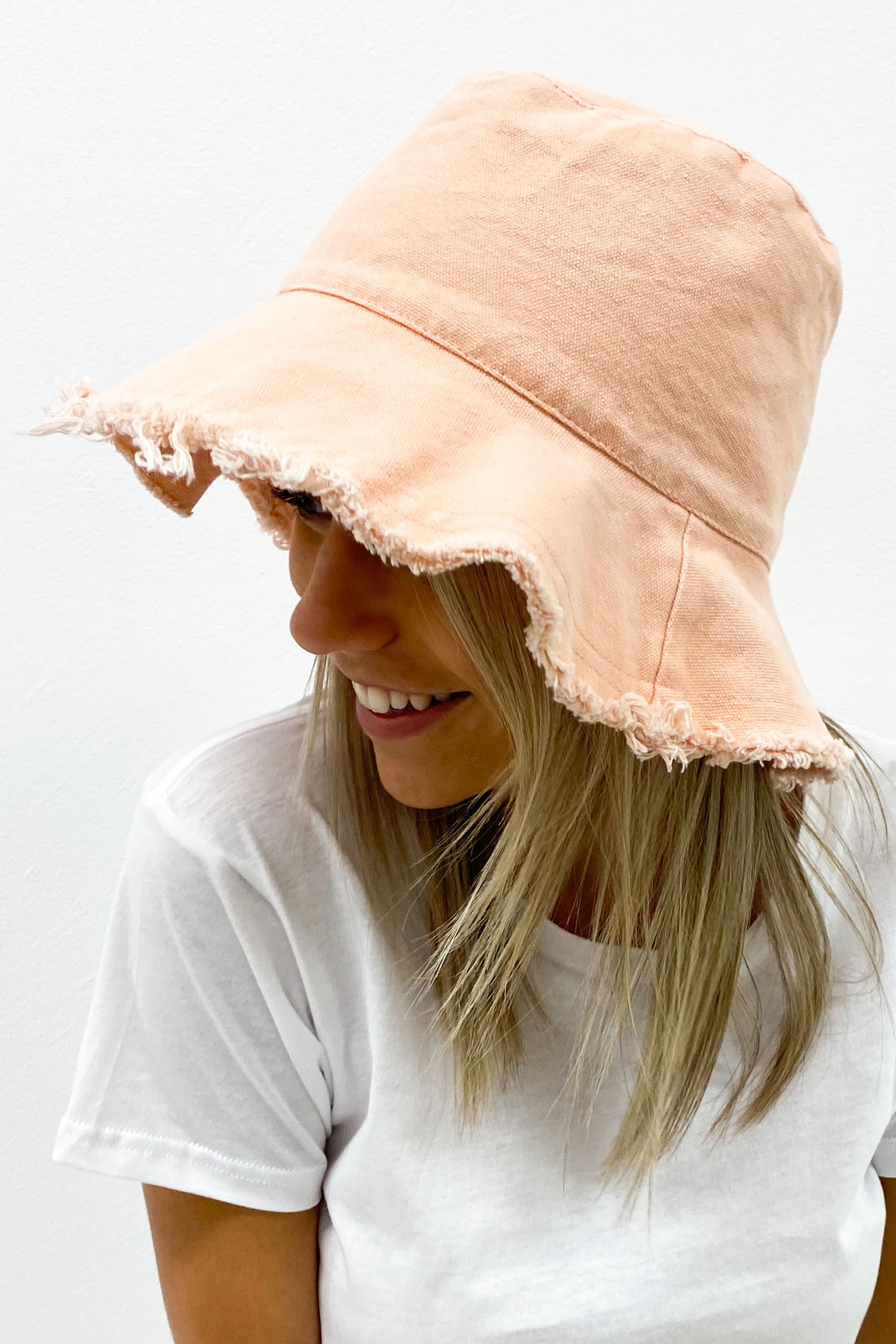 Darcy Frayed Canvas Bucket Hat