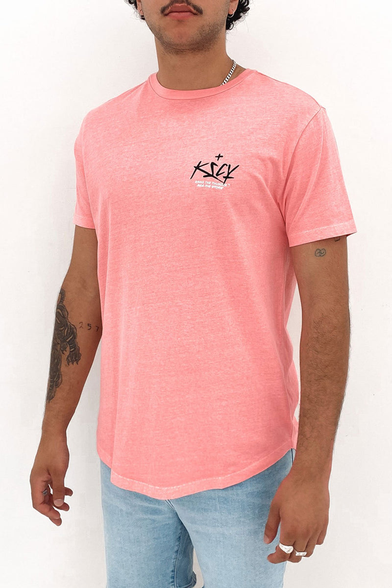 Divinity Dual Curved Tee Pigment Pink Icing