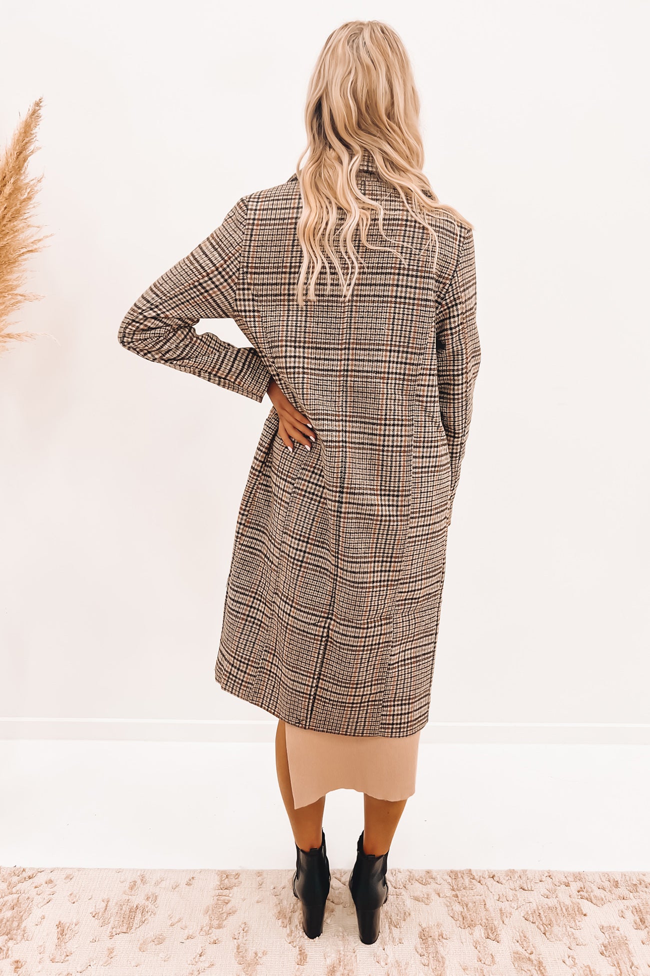 Drew Check Coat Check