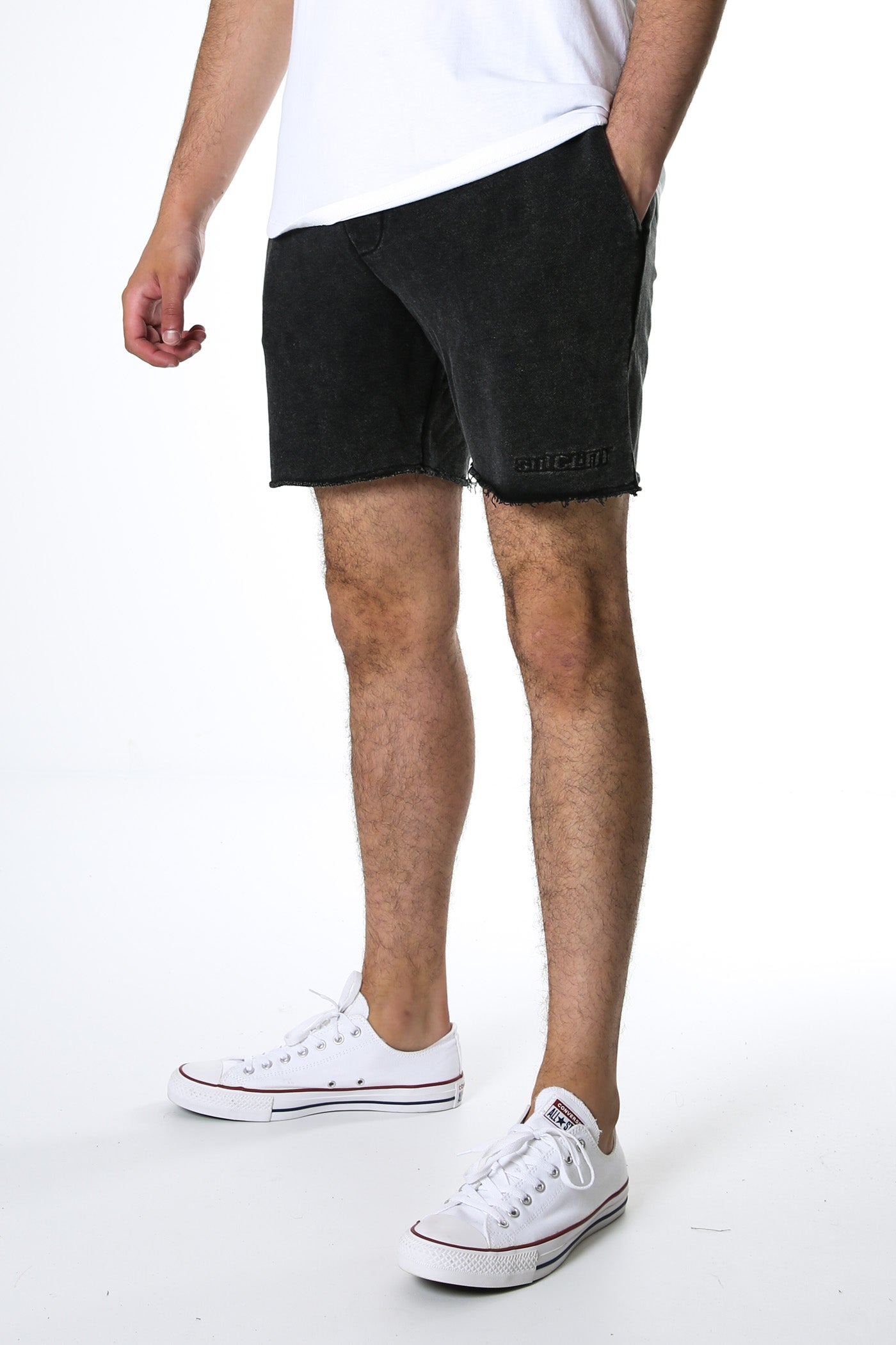 ES Fleece Short Washed Black