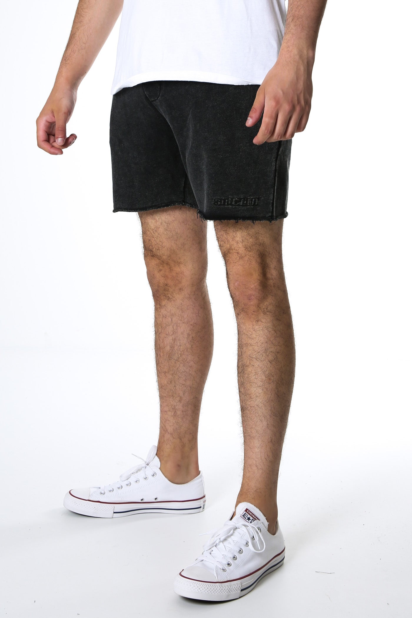 ES Fleece Short Washed Black