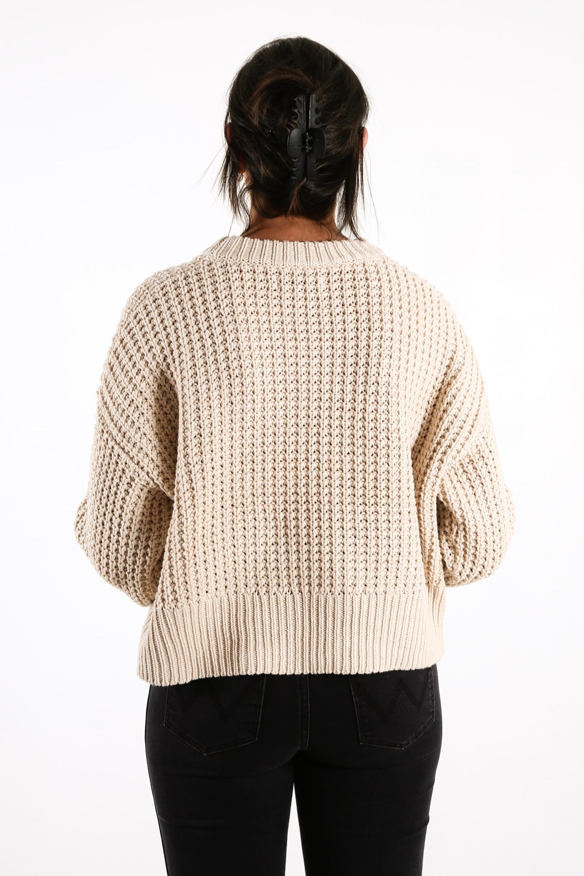 White waffle deals jumper