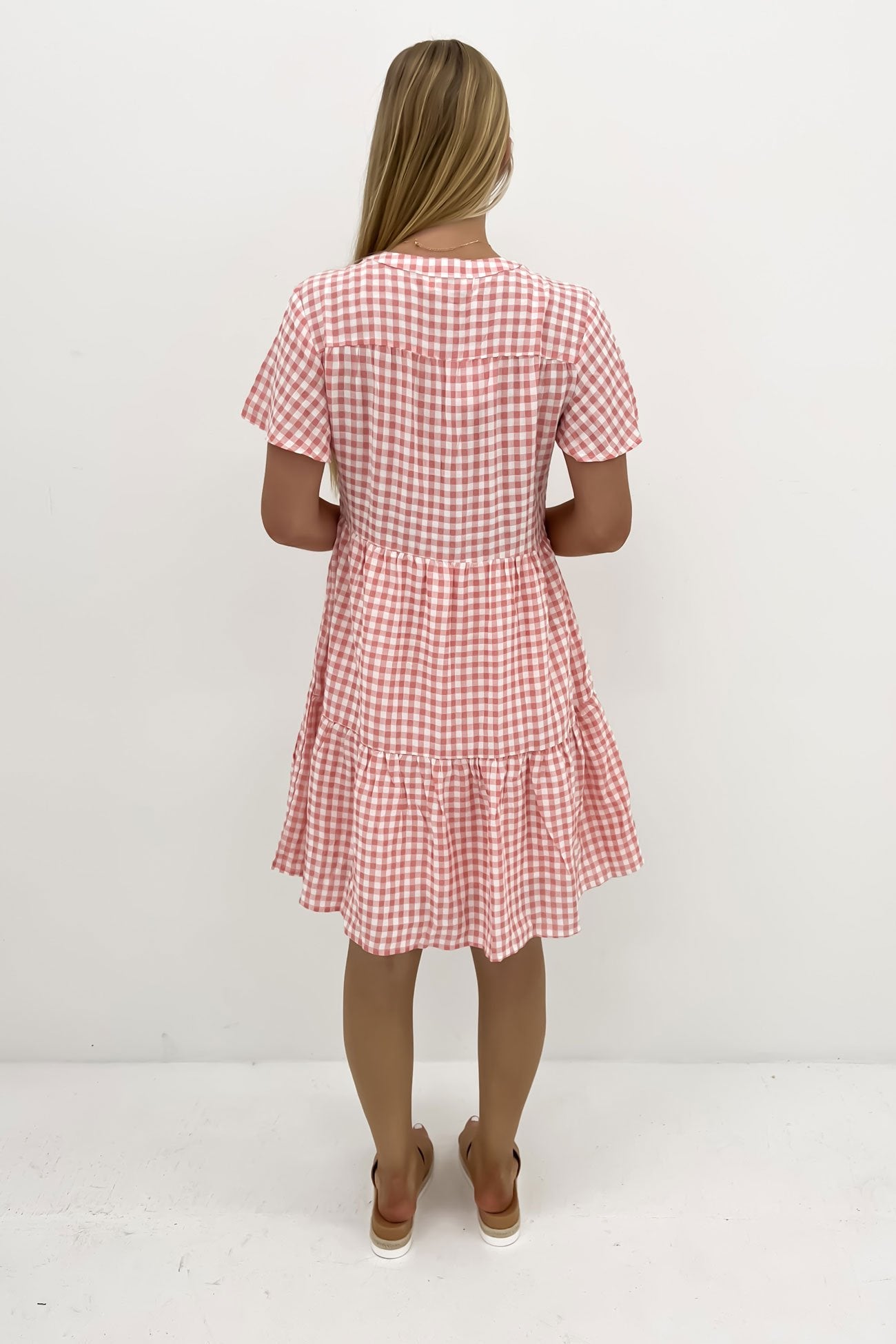 Elijah Mini Dress Pink Gingham