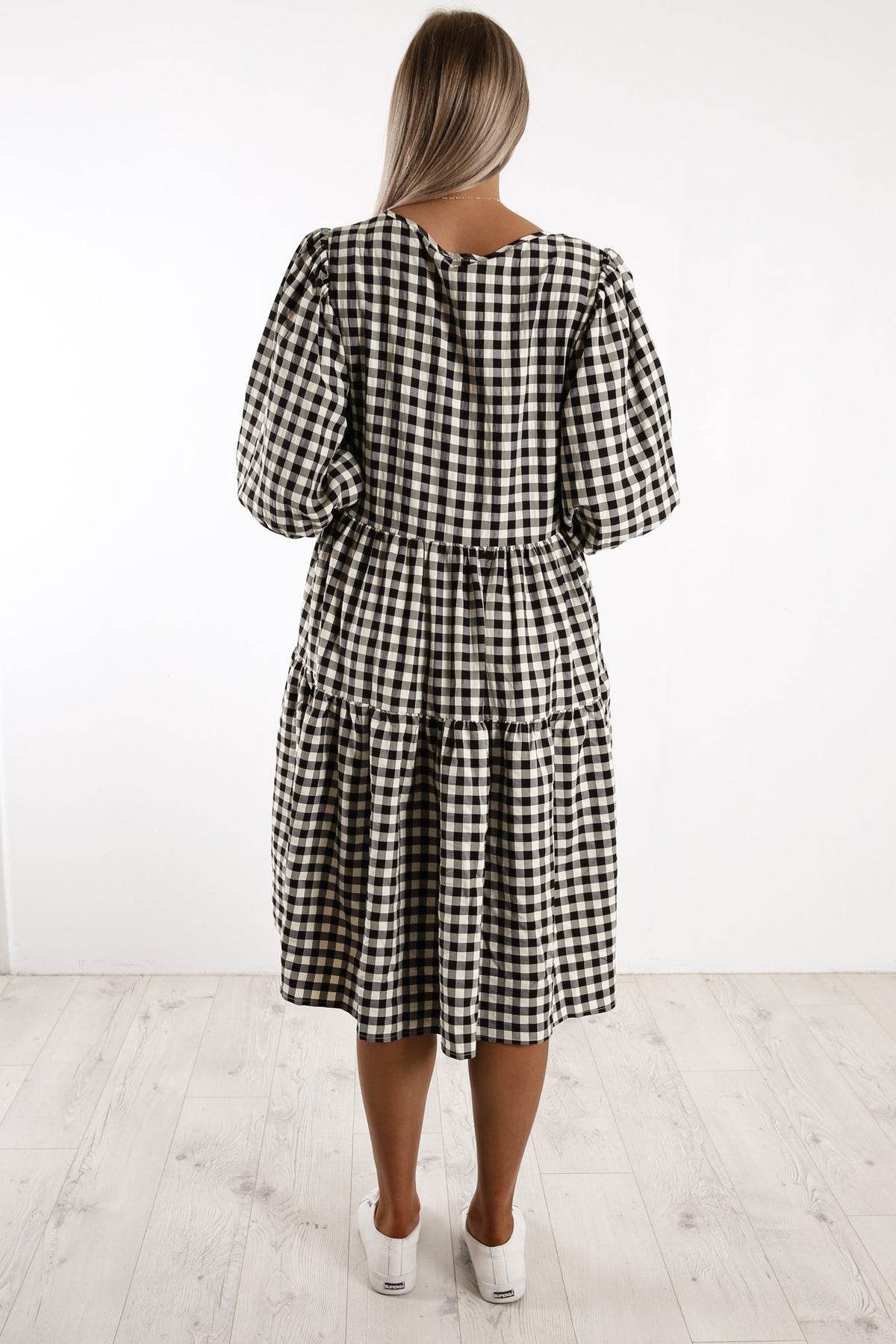Embrace Me Dress Gingham Black