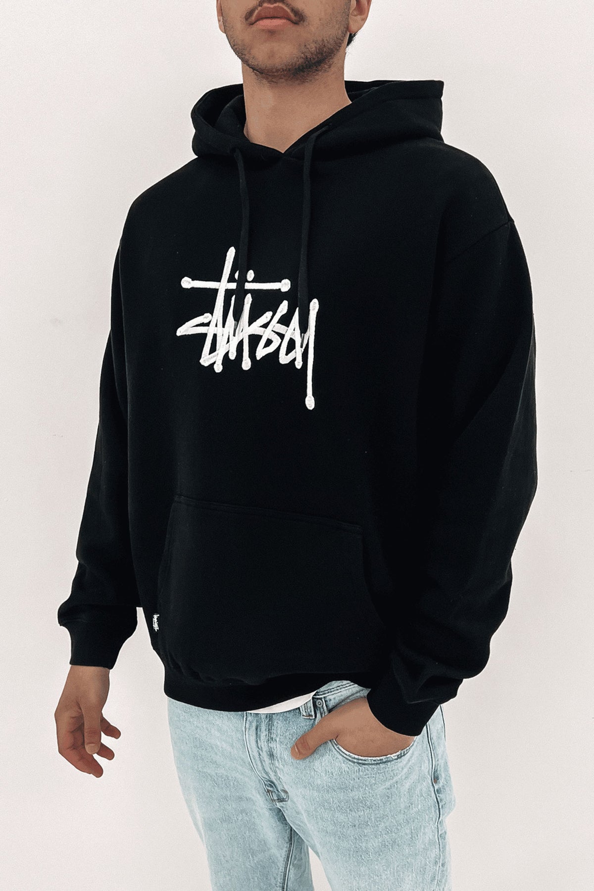 Embroidered Graffiti Hood Black Jean Jail