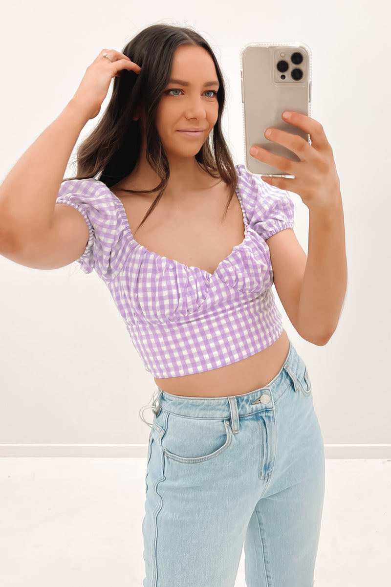 Emilia Crop Top Purple