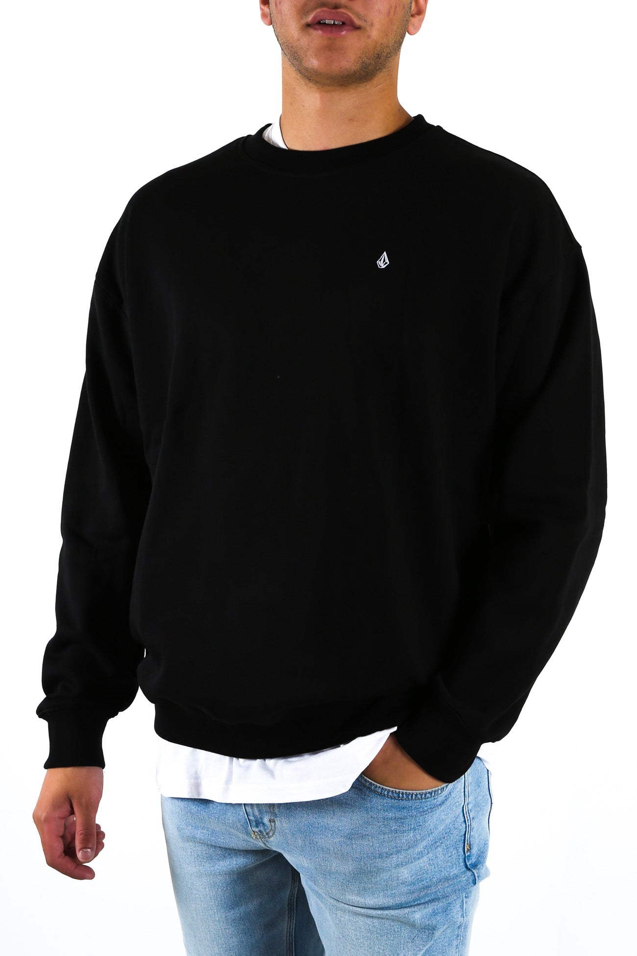 Erith Crew Fleece Black