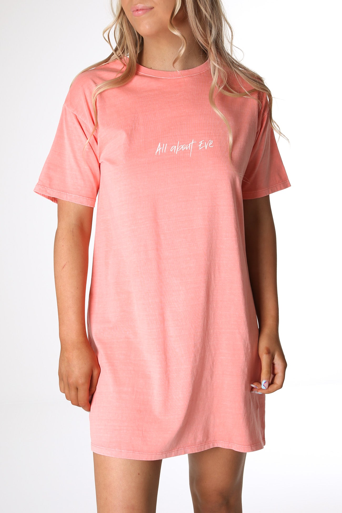Essential Eve Tee Dress Peach