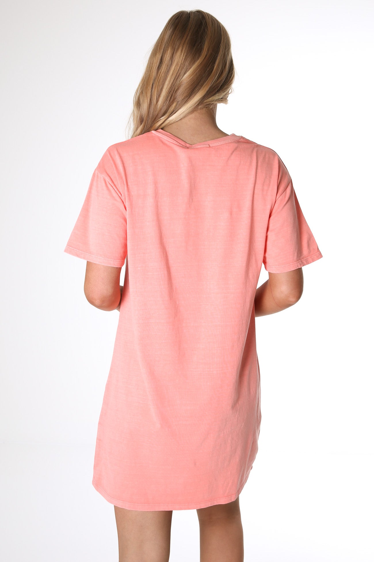 Essential Eve Tee Dress Peach