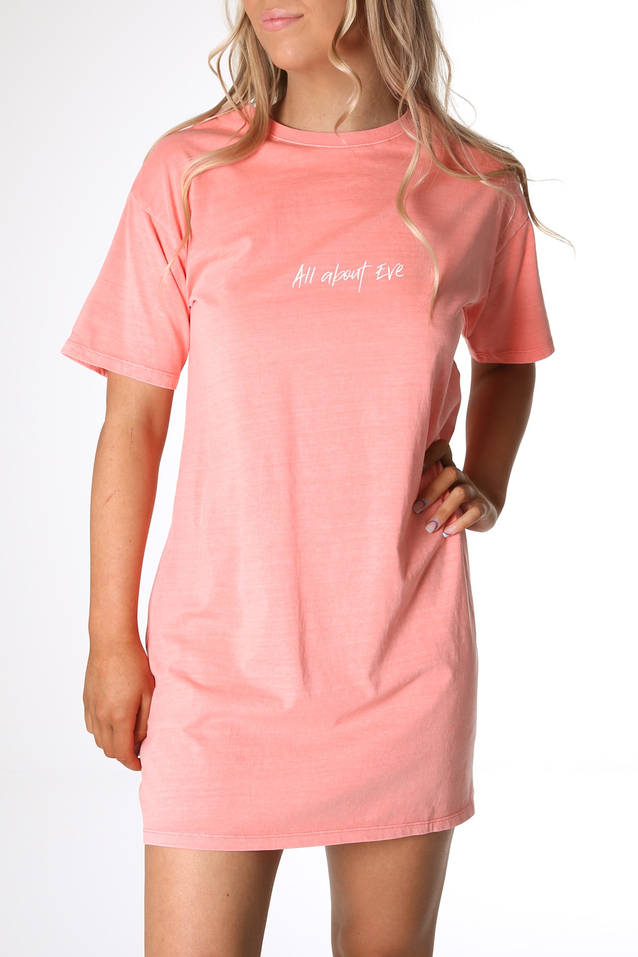 Essential Eve Tee Dress Peach