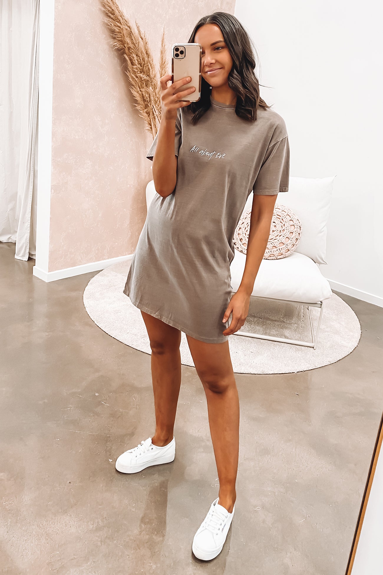 Essential Eve Tee Dress Sand