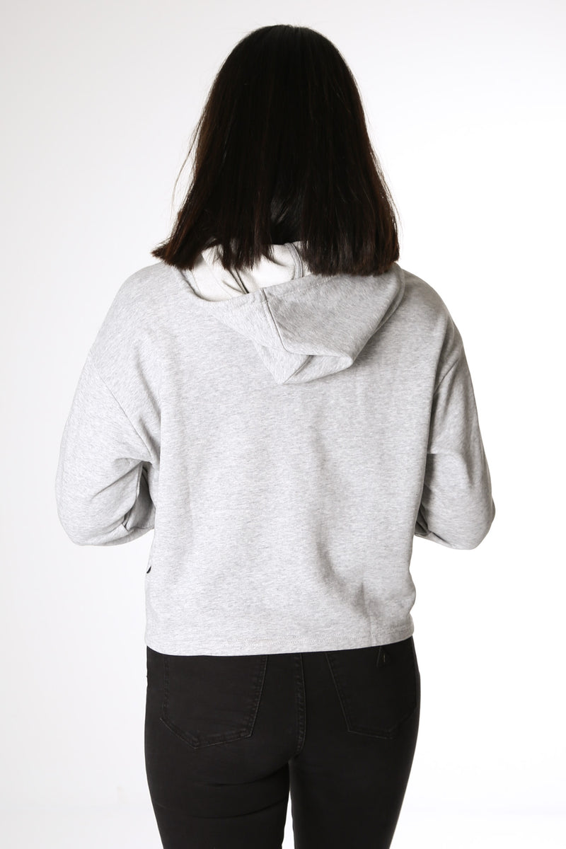Gray outlet cropped hoodie