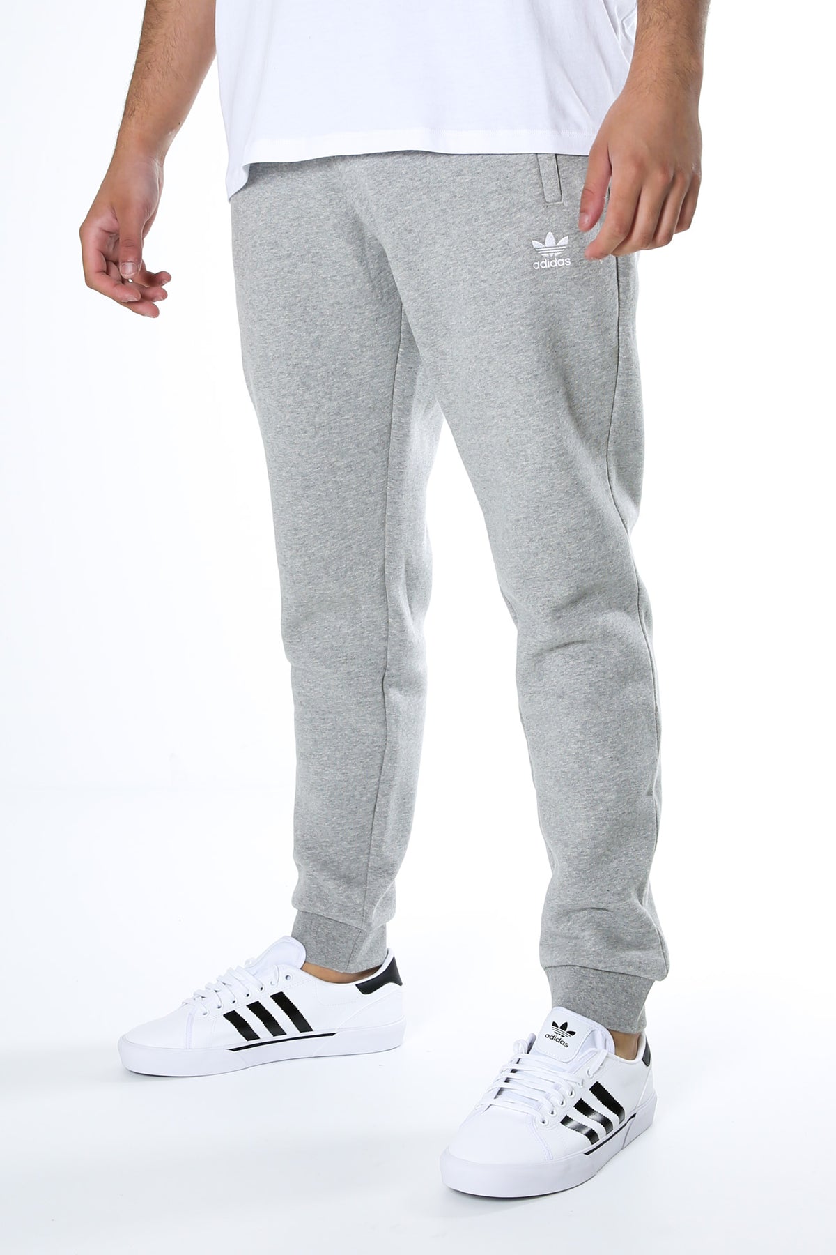 adidas Originals ESSENTIALS - Leggings - Trousers - medium grey  heather/grey 