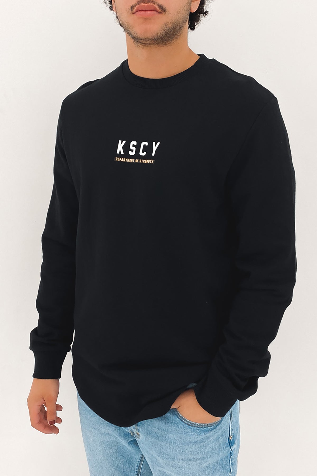 Falcon Dual Curved Sweater Jet Black Jean Jail