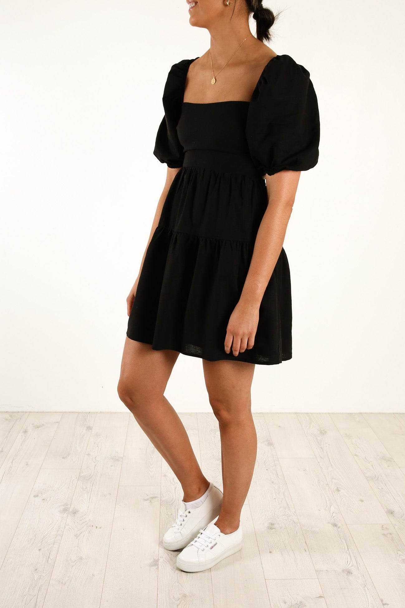 Falling Mini Dress Black