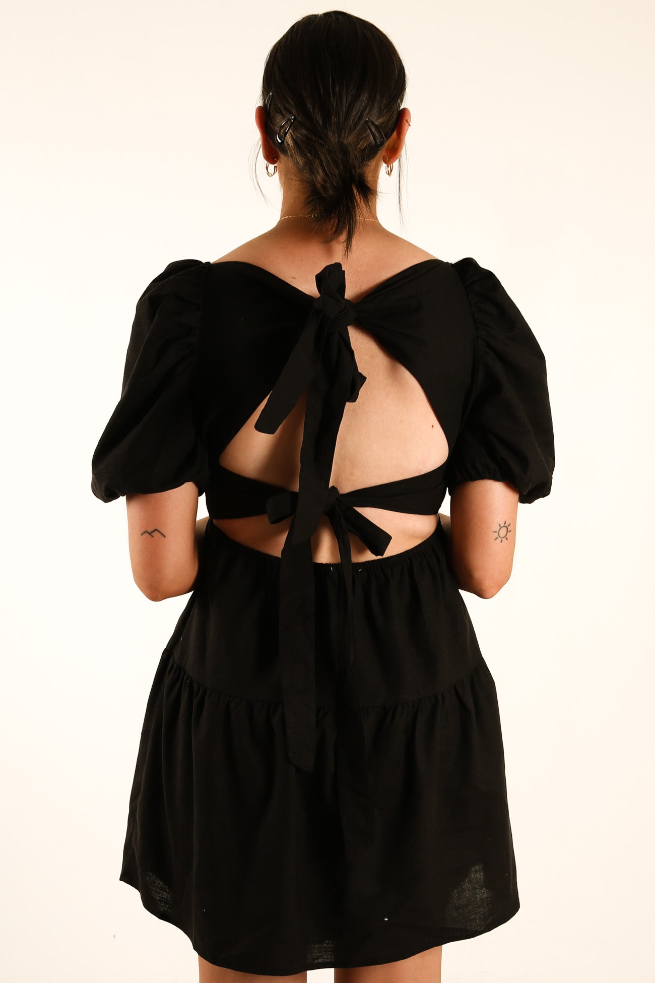 Falling Mini Dress Black