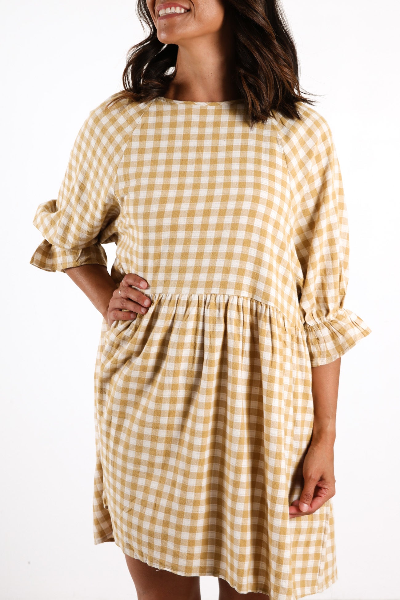 Freya Dress Mustard