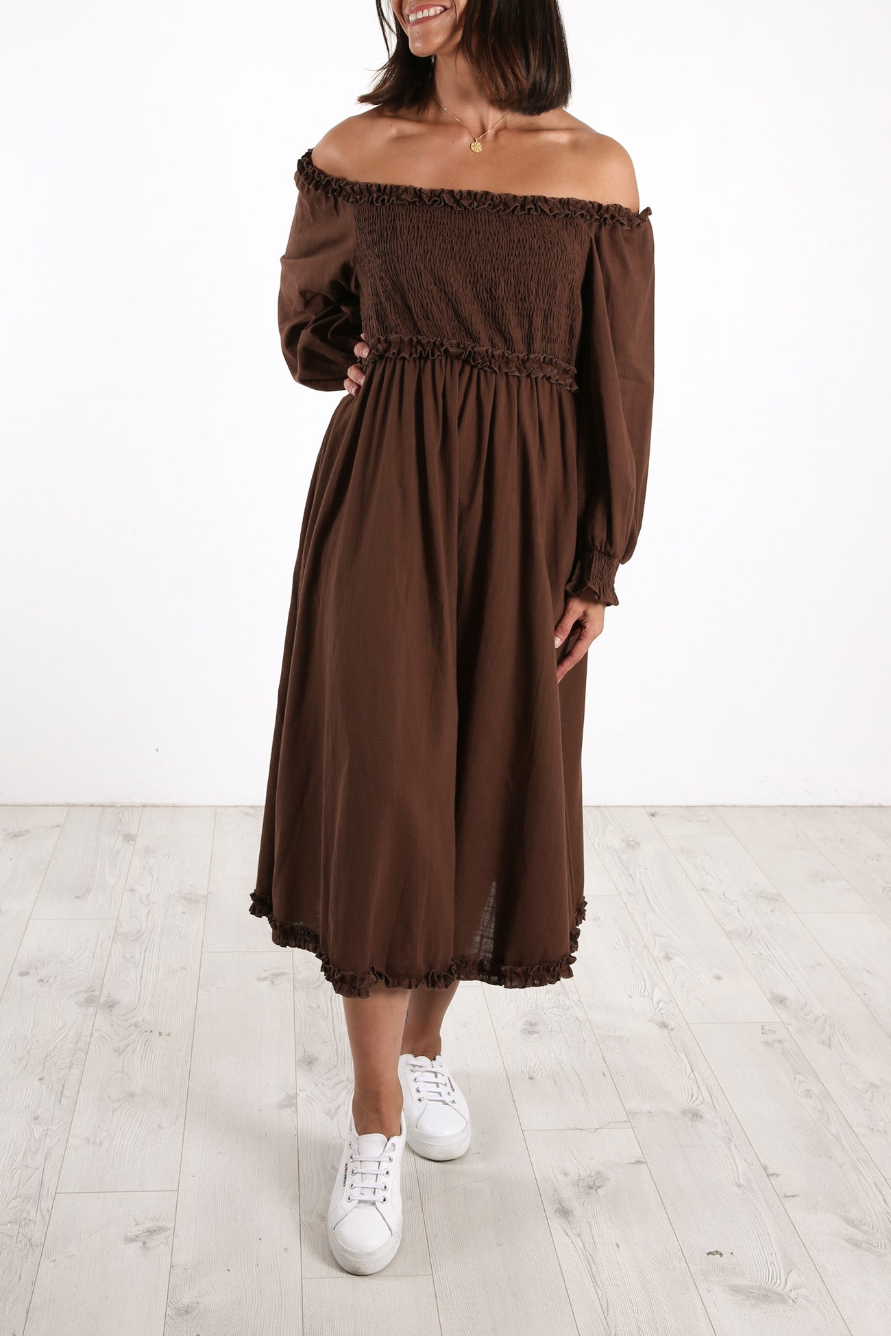 Genevieve Dress Brown