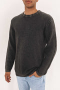 Getaway Knit Crew Washed Black
