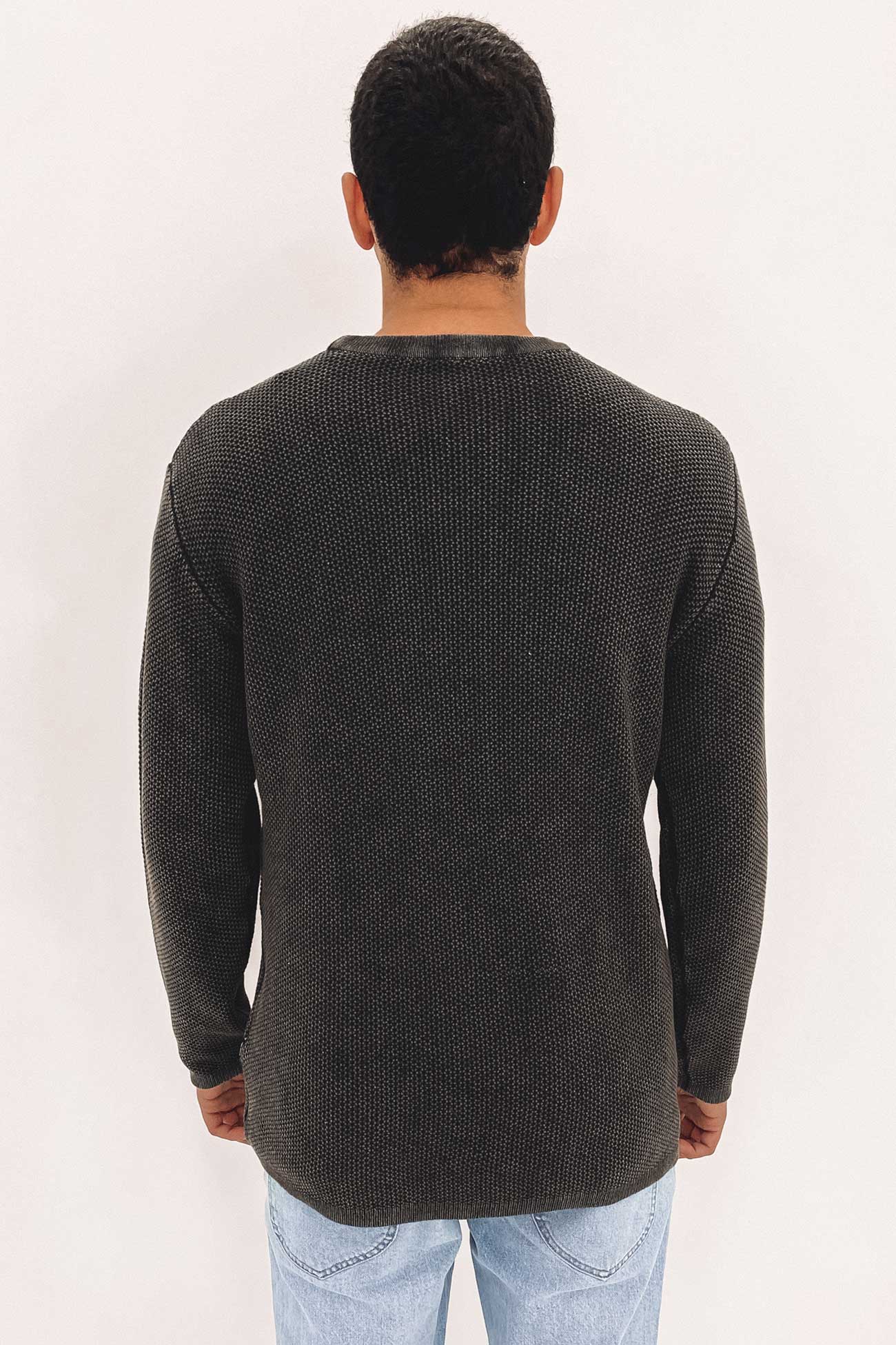 Getaway Knit Crew Washed Black