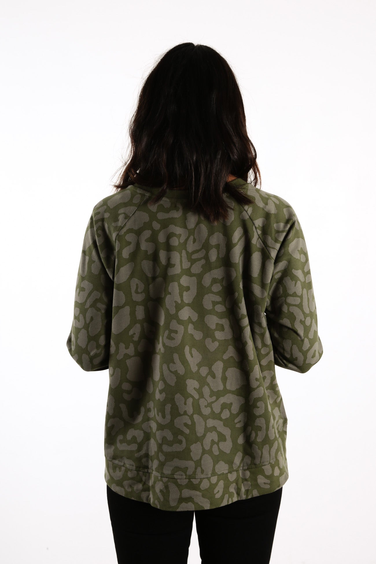 Gigi Sweater Khaki Leopard