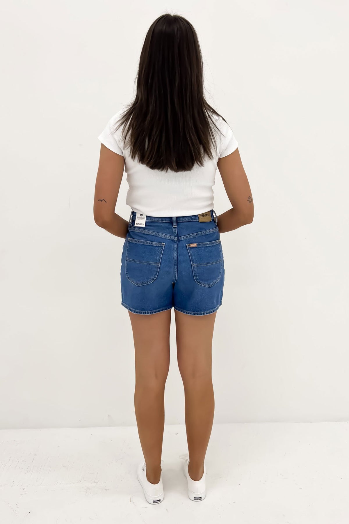 Grlfrnd top denim shorts