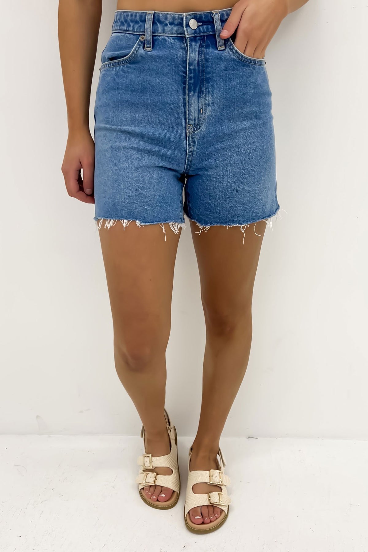 Girlfriend jean 2025 shorts