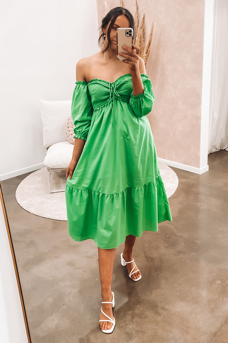 Gloria Midi Dress Green
