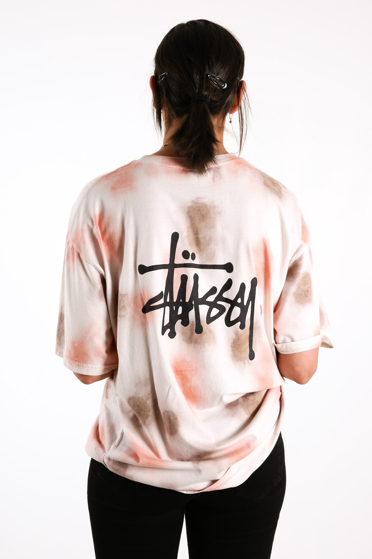 Graffiti Tie Dye Relaxed Tee Blush