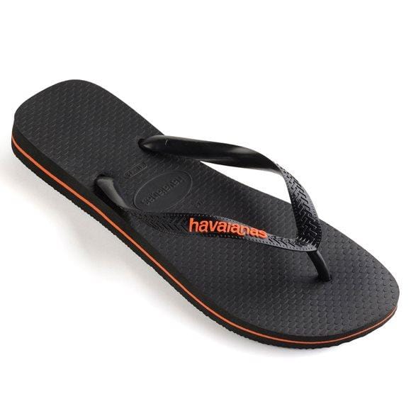 Rubber Logo Black // Orange Neon Havaianas - Jean Jail