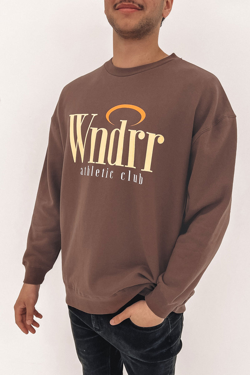 Halo Crew Sweat Brown