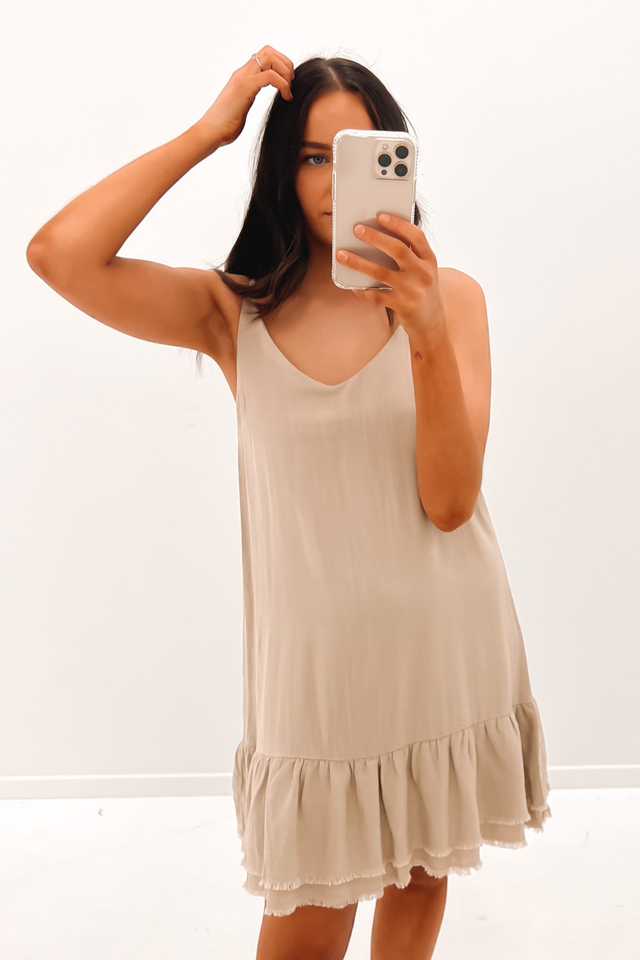 Hamish Mini Dress Beige