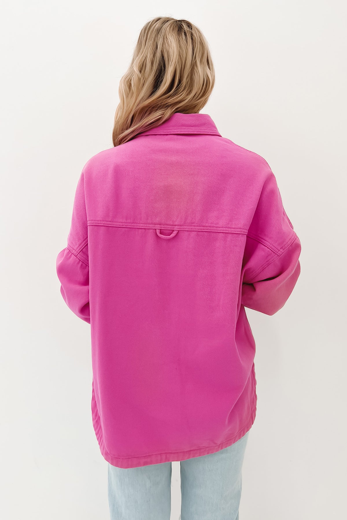Buy IS.U Pink Womens Pink Oversized Denim Jacket | Shoppers Stop