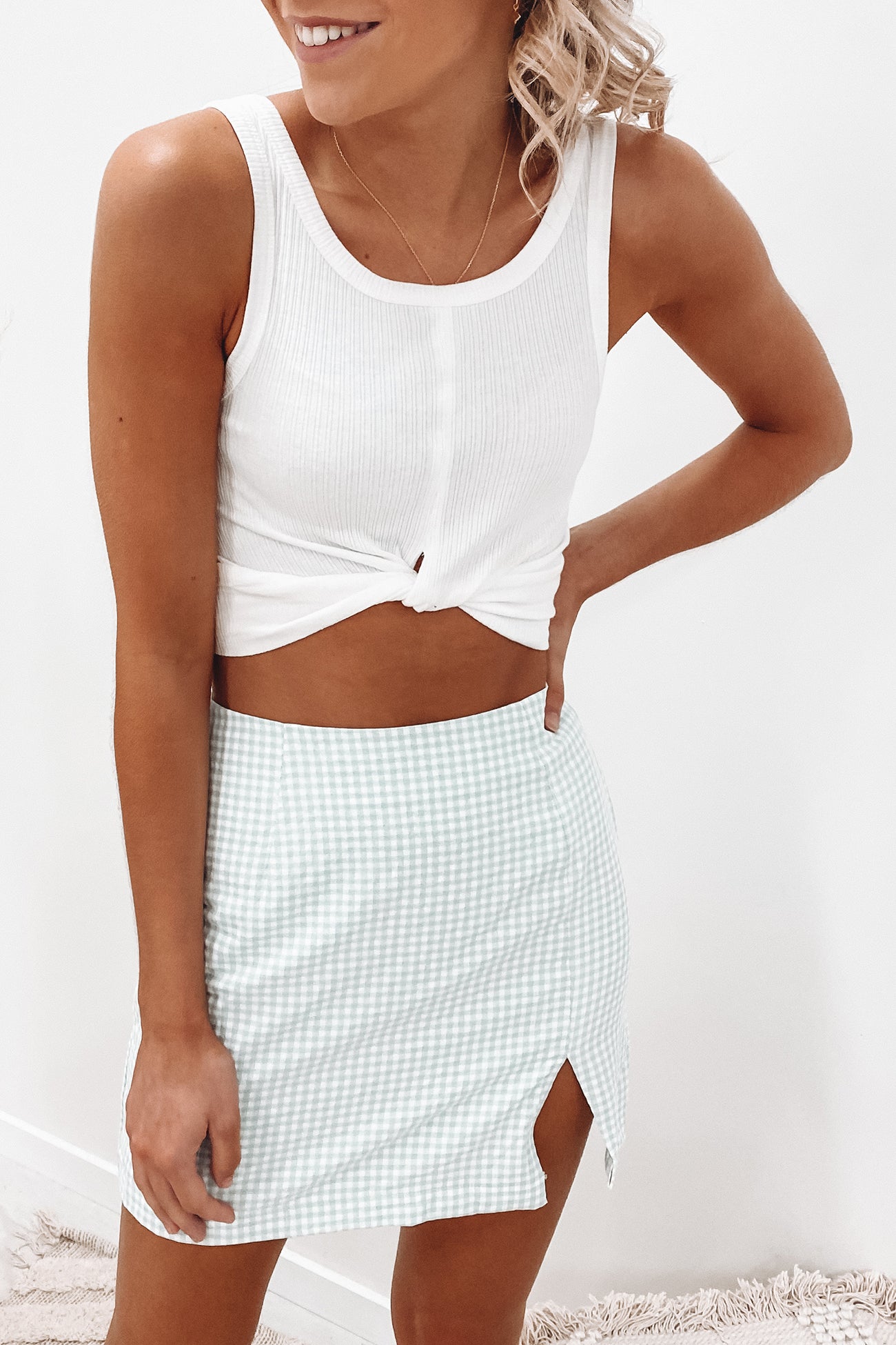 Harper Crop Top Vintage White