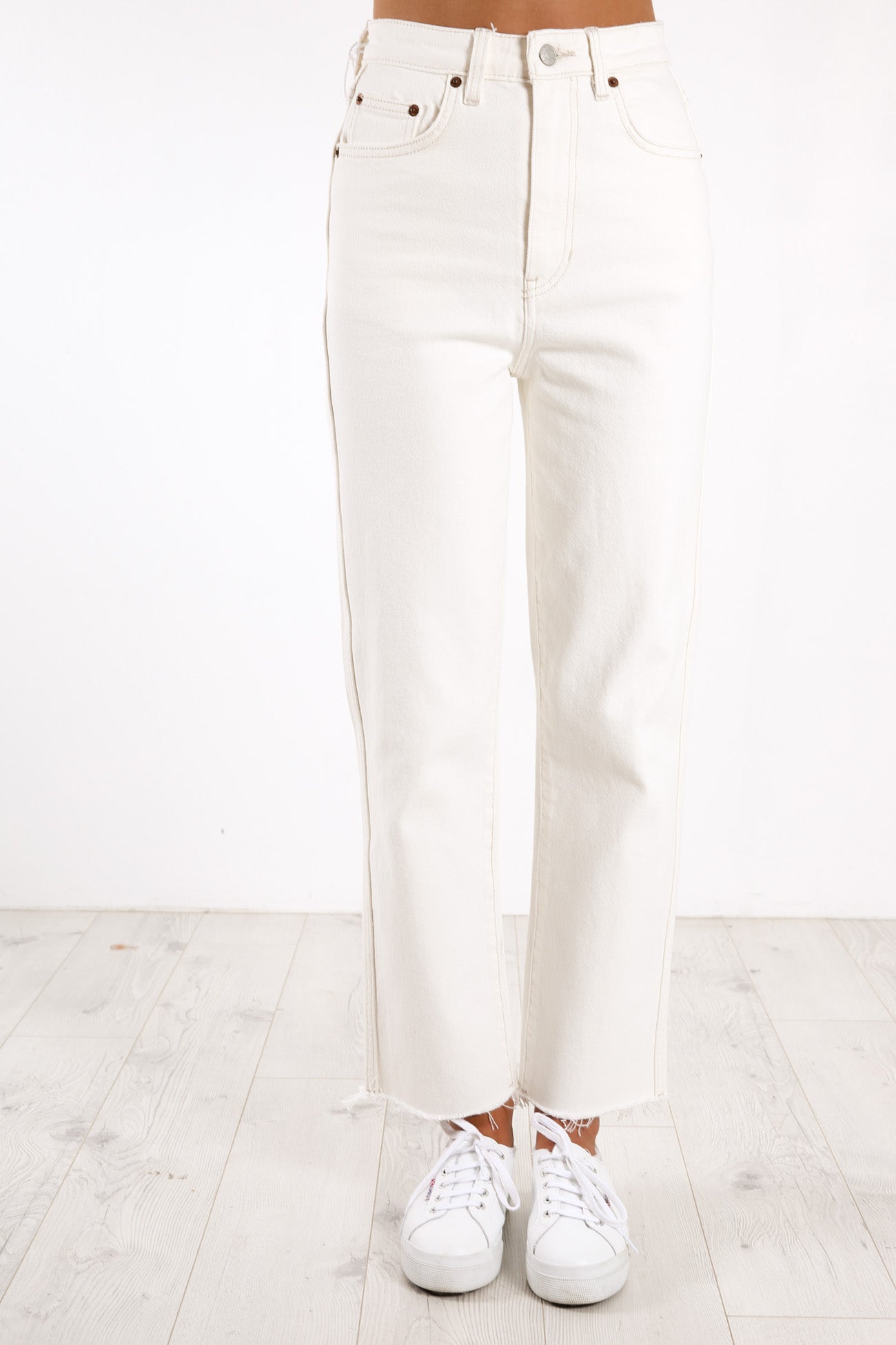 Hi-Straight Jean Ecru