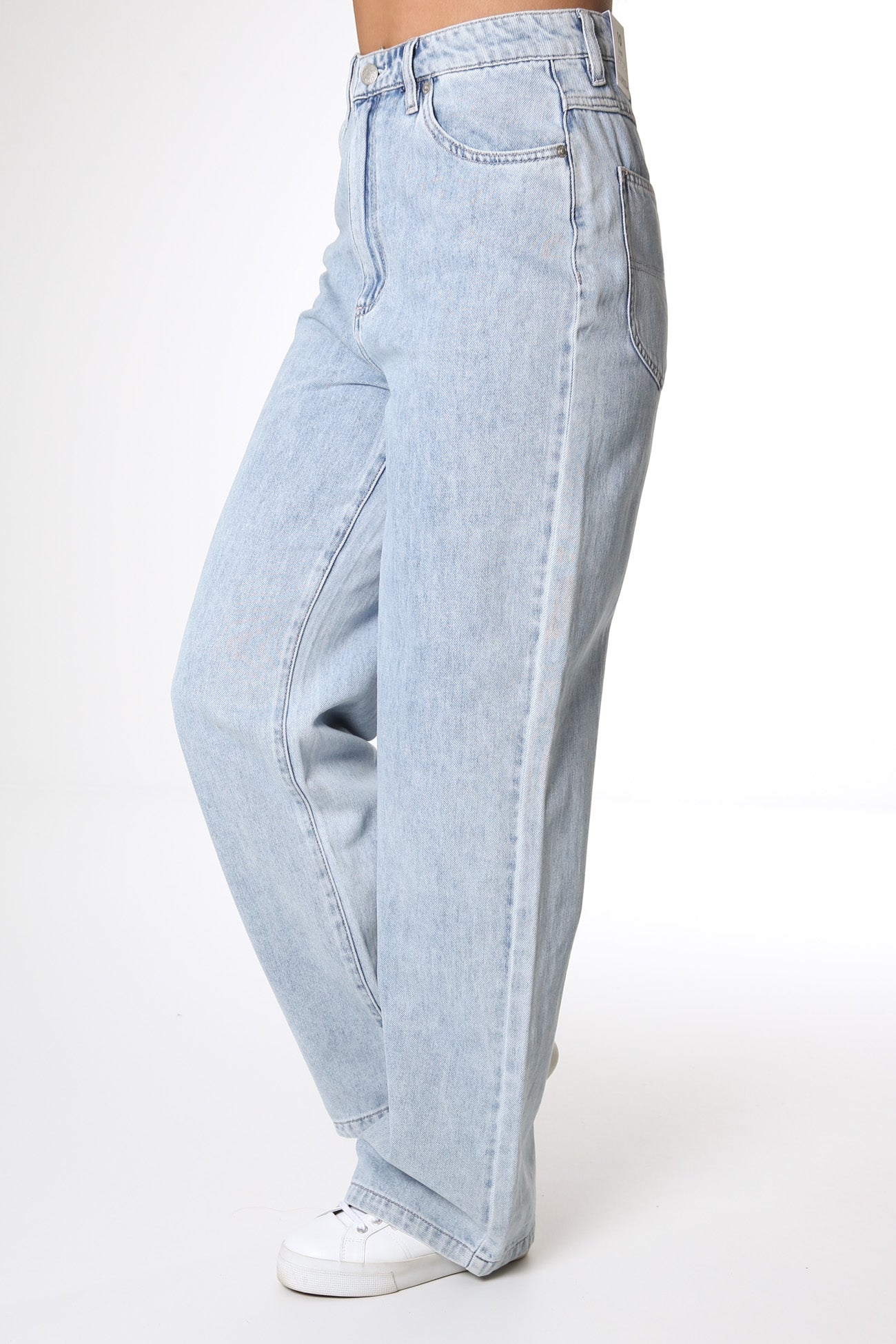 Hi Wide Leg Jean White Wash