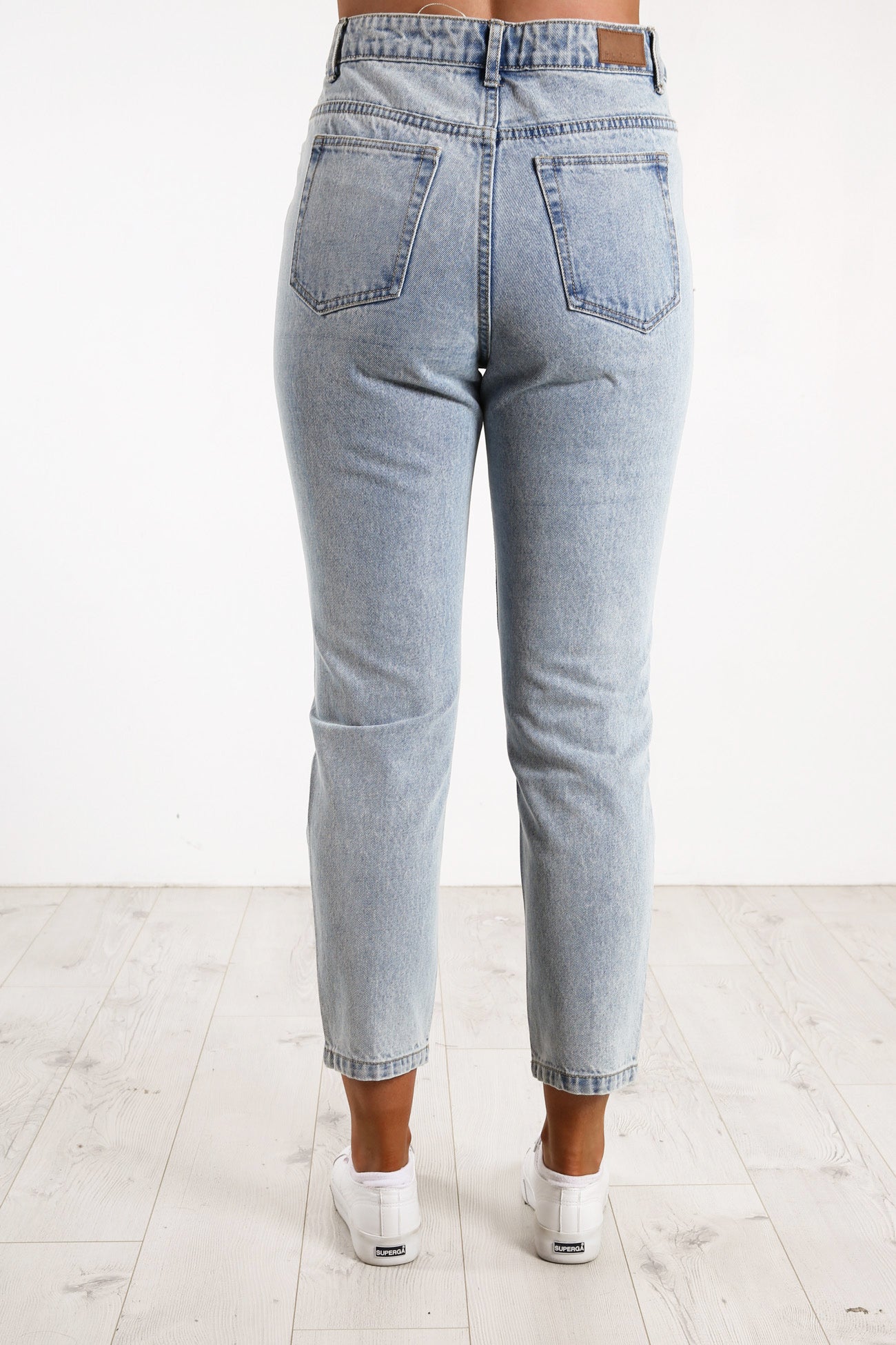 High Rise Straight Jean Sky Blue
