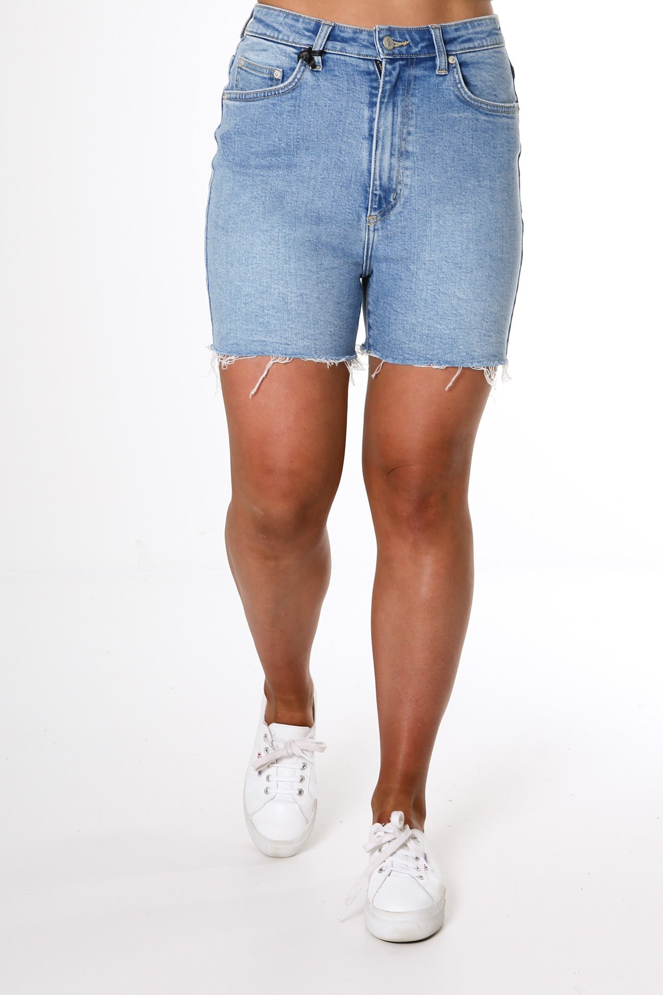 High Moms Short Projected Blue