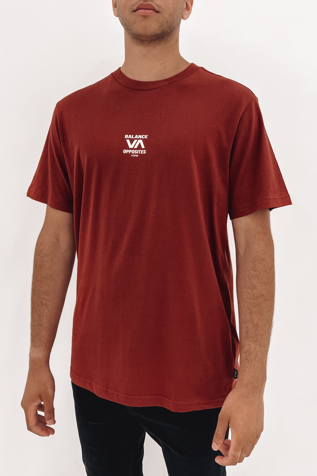 RVCA Trainer Short Sleeve Tee Rosewood