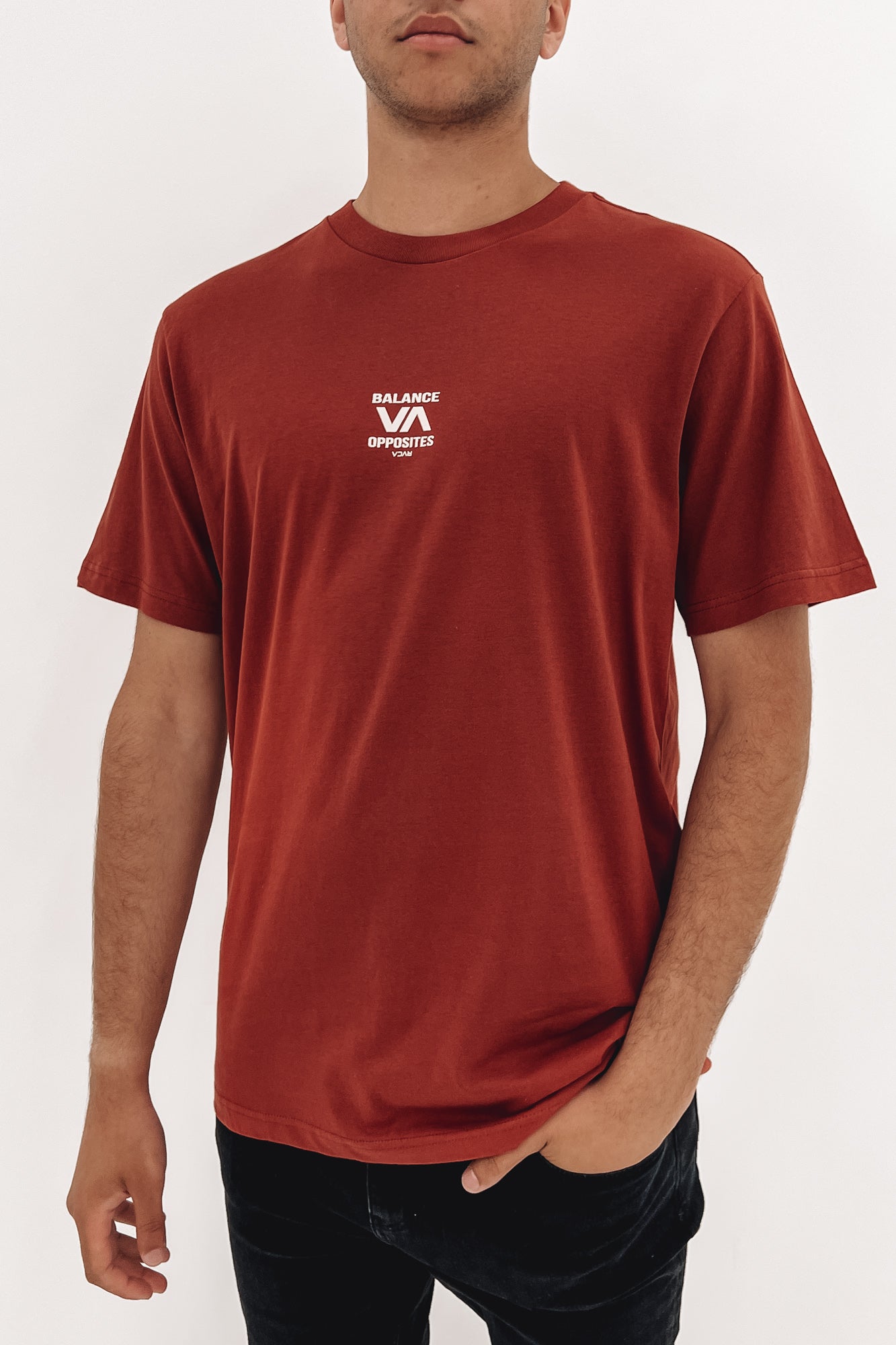 RVCA Trainer Short Sleeve Tee Rosewood