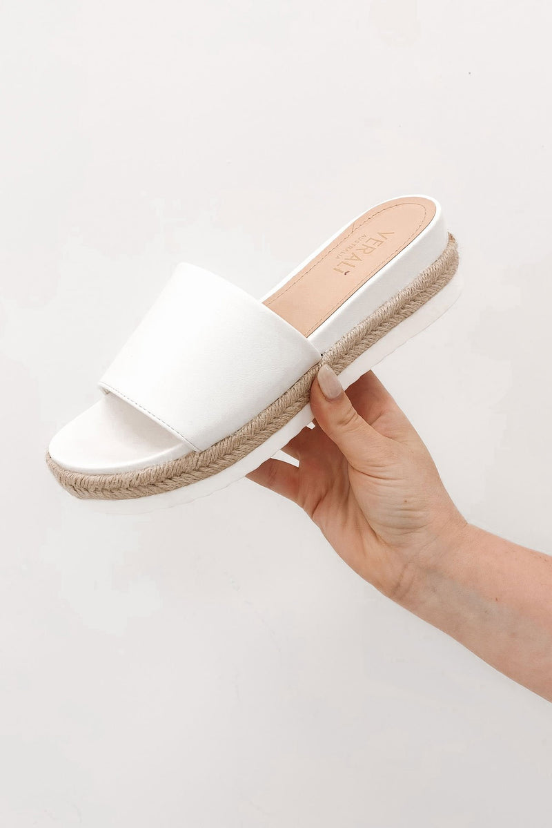 Declan Casual Slide White Smooth
