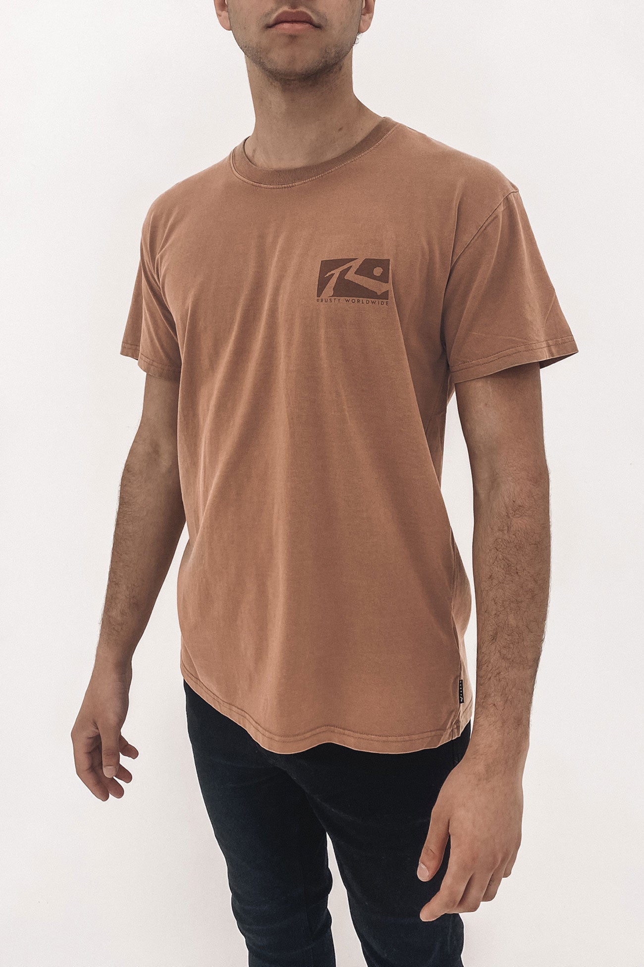 Washed In Short Sleeve Tee Beaver Brown