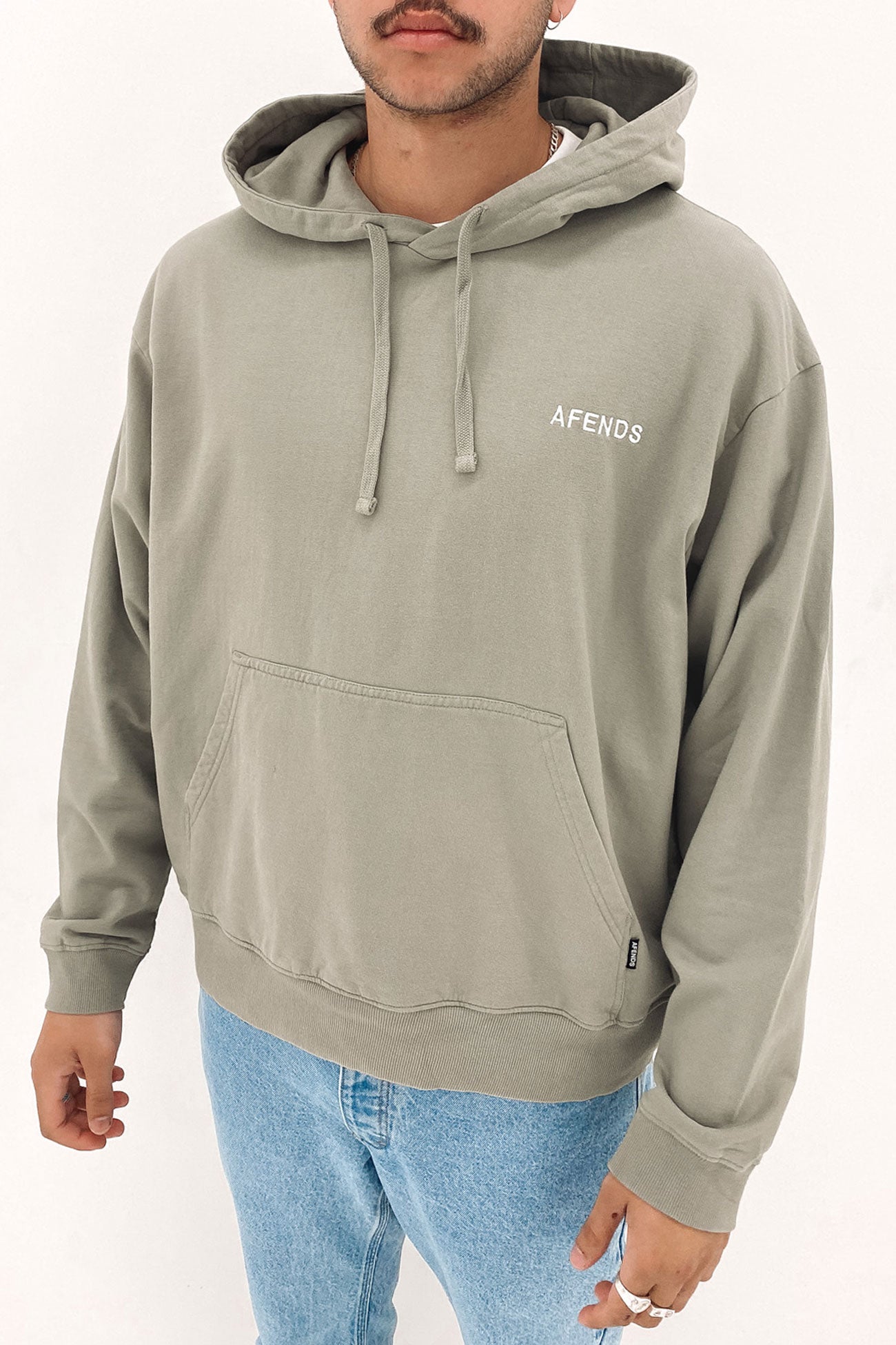 Icebergs Recycled Pull On Hood Olive
