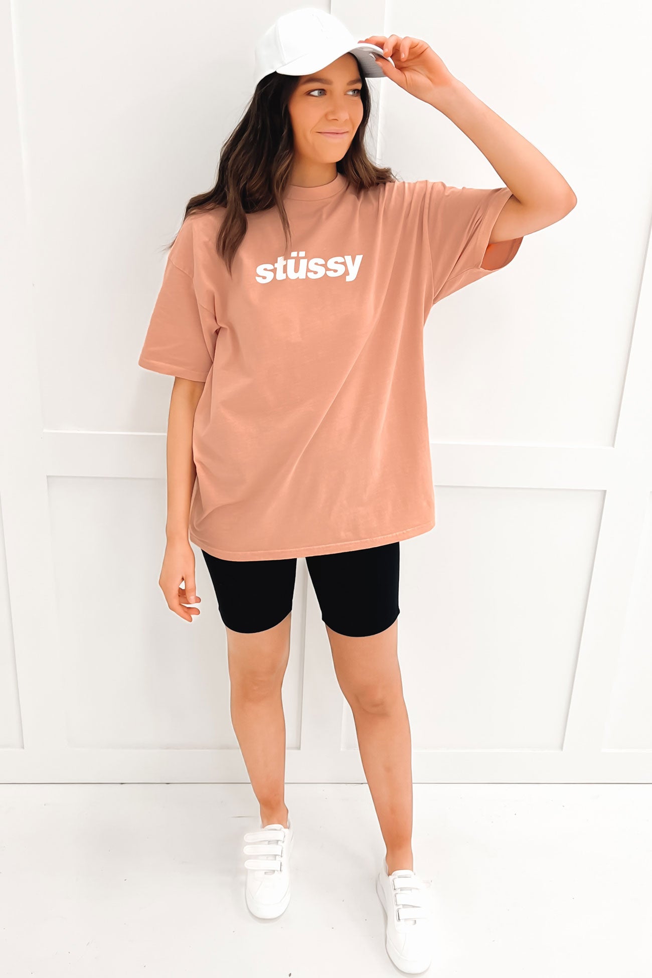 Italic Relaxed Tee Peach