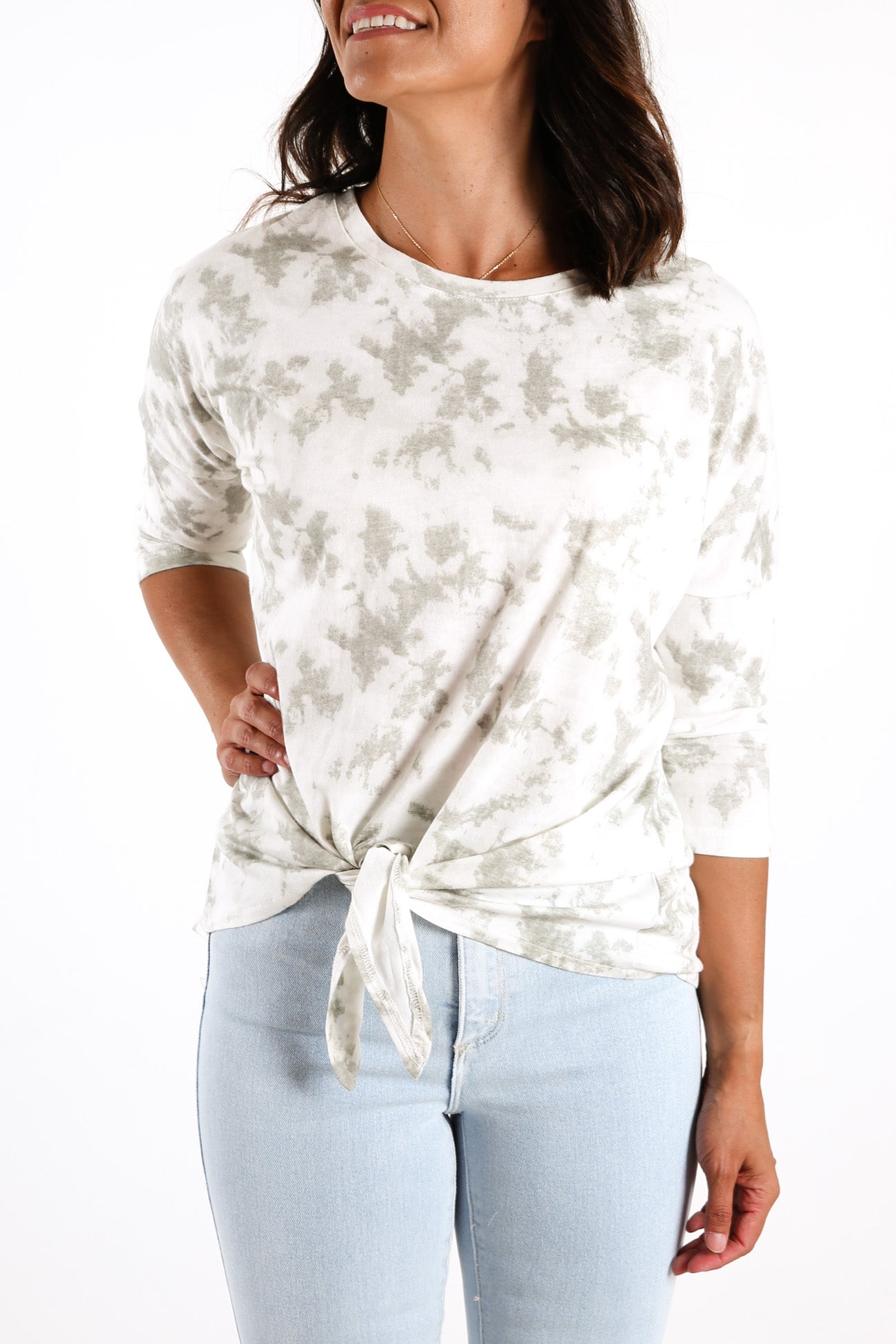 Ivy Knot Top Fern Marble