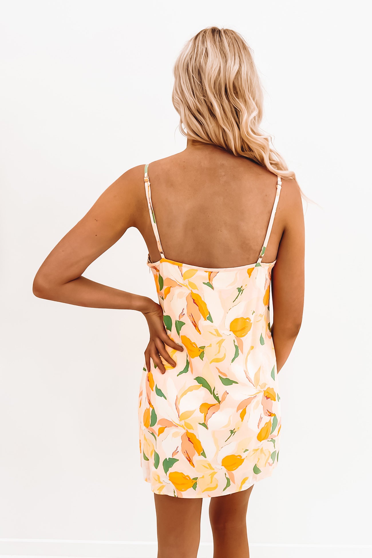 Ivy Slip Mini Dress Apricot