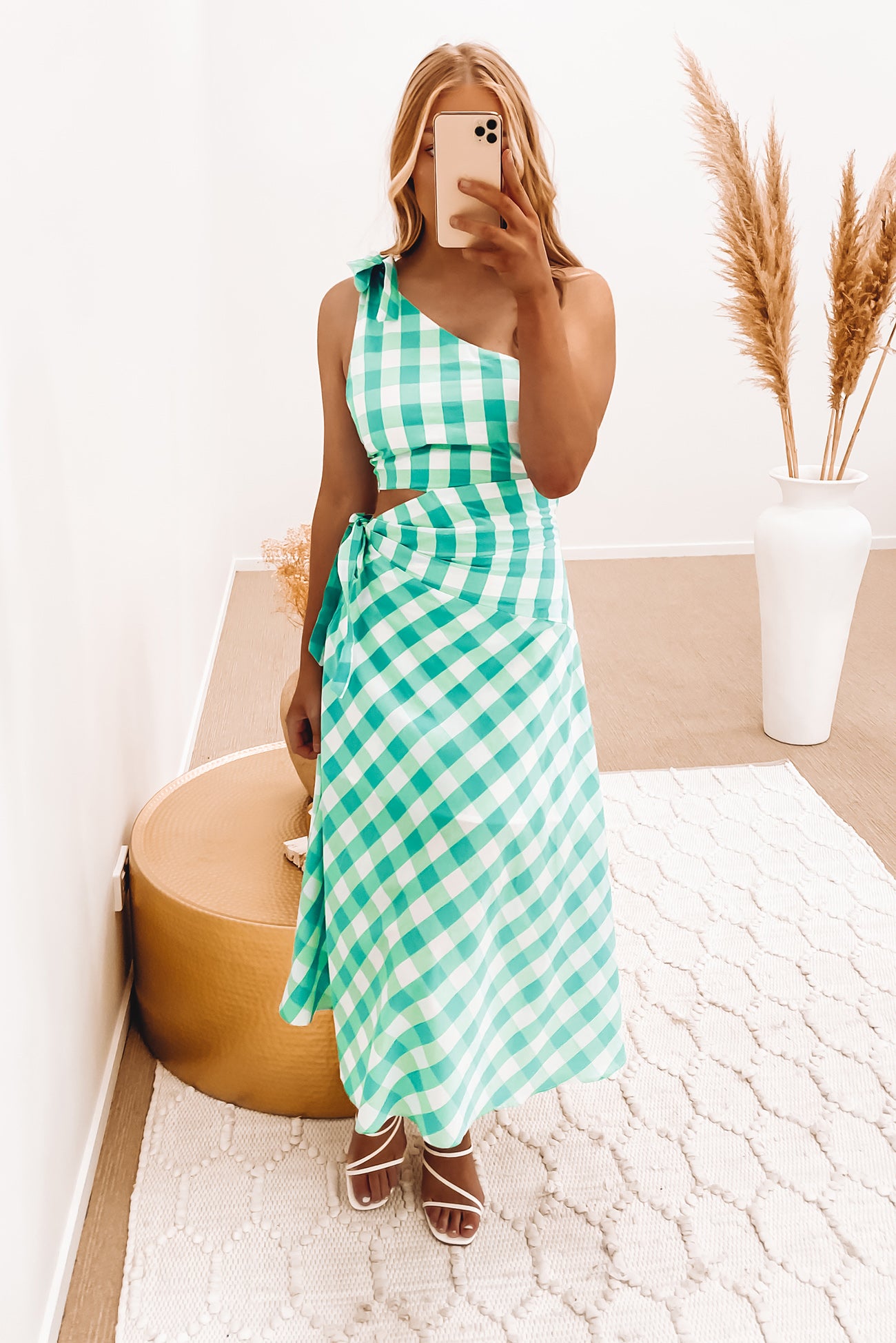 Jameson Midi Dress Green Check
